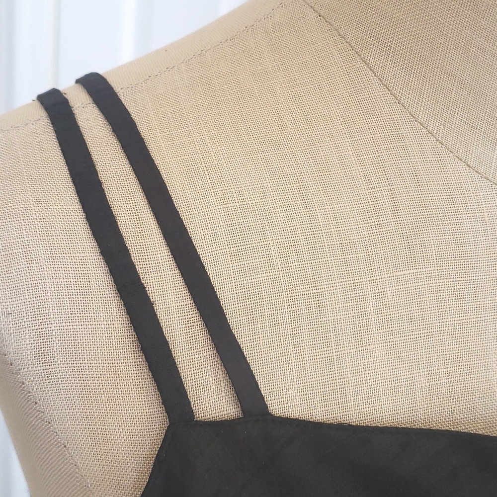 Vintage Luxe Beaded Black Silk Camisole – Peacock Feather Artistry - Picture 9 of 14